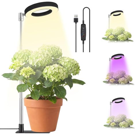 Indoor Plant Grow Light LED Full Spectrum Timer 3/9/12H (1/5)