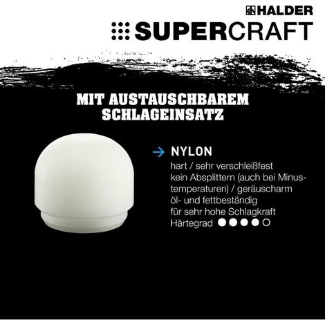 HALDER Schonhammerk. SUPERCRAFT 30mm Nylon abgerundet (1/2)