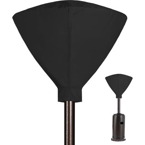 Funda para calefactor de patio, 86 × 65 cm, funda protectora, cubierta antipolvo, tejido Oxford, universal, impermeable y resistente a los rayos UV, apta para calefactores de pie, color negro. (1/5)