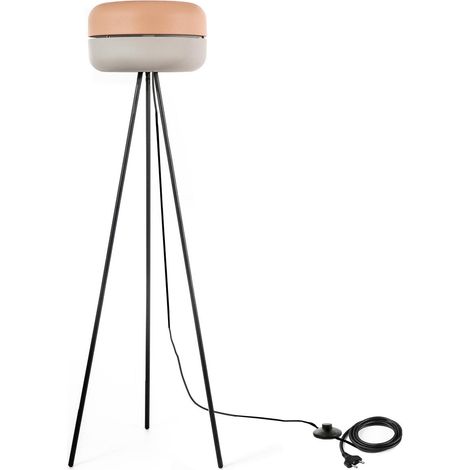 Lampada da terra Idra in metallo rosa e grigio STS (1/3)