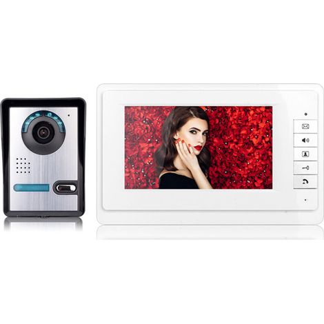 Visiophone - 7 Pouces Moniteur Tactile, La Fonction de Vision Nocturne,Extérieur IP55,Surveillance Active (1/4)