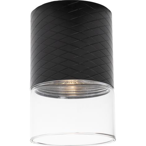 Spot soffitto moderno rete tondo nero LED 7W Fusion (1/4)