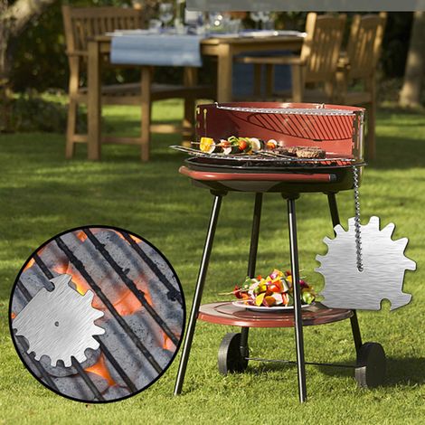 Nettoyant barbecue brique de nettoyage en alliage de zinc grattoir pour gril outil de nettoyage de barbecue usage intérieur extérieur camping (1/5)