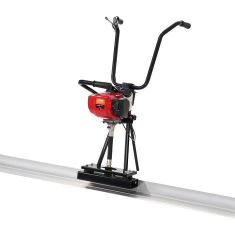 VEVOR Chape electrique pour beton a gaz, 3370 mm, kit flotteur barre a bord droit aluminium, haute efficacite 6500 tr/min, finition ciment 4 temps avec poignees reglables en hauteur, outil pour beton