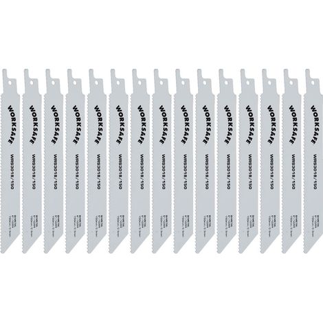 Reciprocating Saw Blade 150mm Length 10tpi Bi Metal Pack of 15 (1/2)