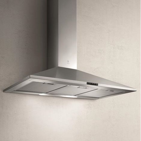 395 M3-3 Vitesses-filtre Métal-eclairage Led-déco Trapèze-l 90 Cm- Missy Pb 90 - Inox - Elica (1/3)