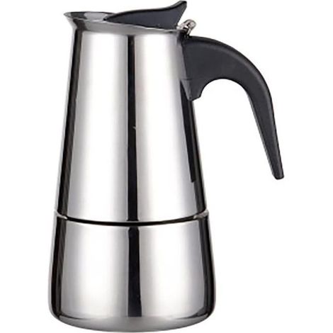 Cafetière italienne - Moka - 4 tasses - Inox - Compatible induction, gaz, vitrocéramique (1/5)