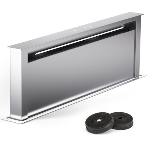 Klarstein Campana extractora Royal Flush Eco 90 90 cm 604 m³/h  CEE A incl. filtros de carbón activo