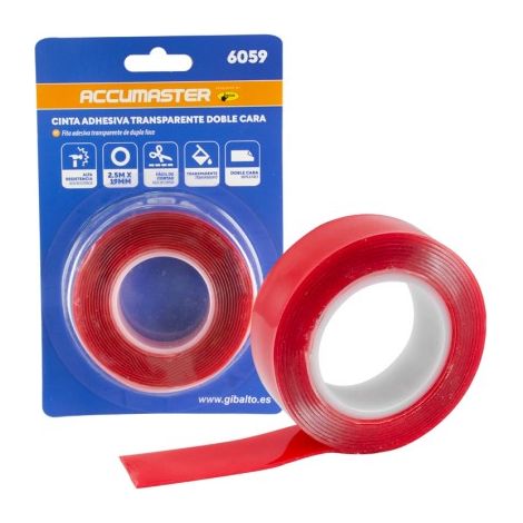 Cinta Doble Cara Transparente, ACCUMASTER (1/5)