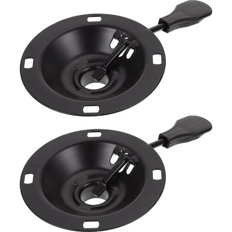 Plaques Rondes en Fer pour Chaise Pivotante, Lot de 2 Pièces Pratiques et Faciles à Utiliser, Accessoires de Chaise Robustes pour Meubles Noirs (1/5)