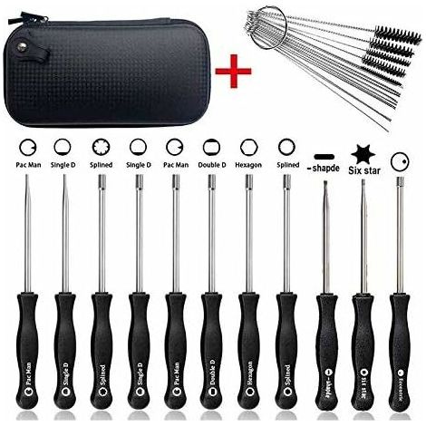 11 PièCes SéRies D'Outils de Tournevis de RéGlage Carburateur avec des Aiguilles de Nettoyage en Carbu Brosses AdaptéEs pour Le Carburateur à 2 Cycles Commun H623 (1/5)