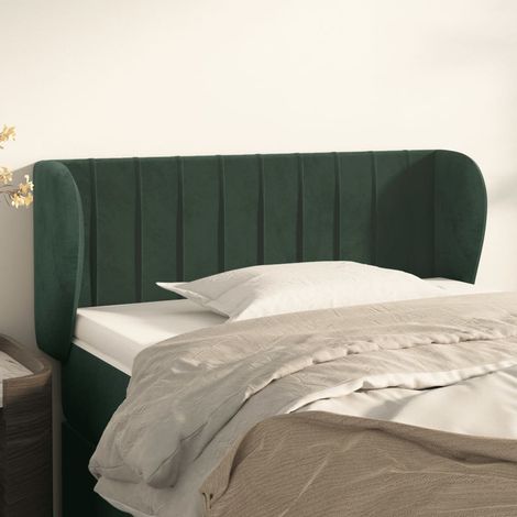 Tête de lit avec oreilles Vert foncé 83x23x78/88 cm Velours vidaXL