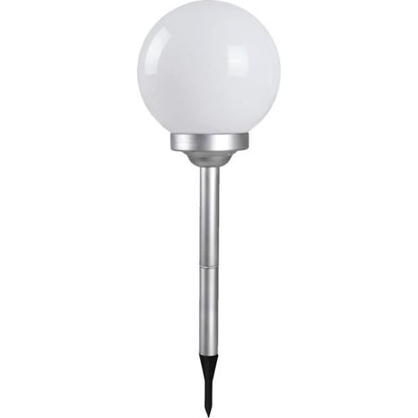 Boule lumineuse solaire pour jardin - JUANIO - 20x53 cm - LED intégrée - Blanc - 8h autonomie