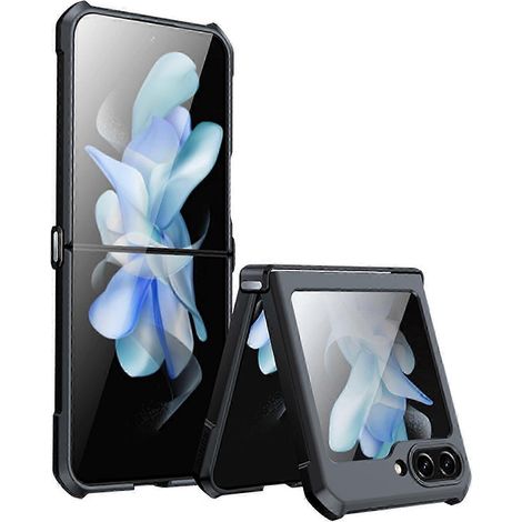 Étui pour Z Flip 5 (25-26 pouces) avec protection de charnière, protection d'écran intégrée, coque fine à couverture intégrale et protection antichoc. (1/4)