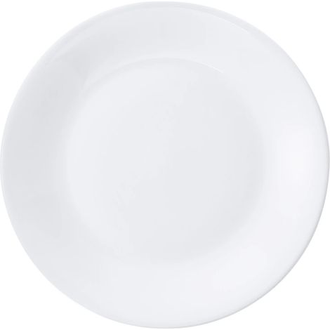 6 x assiette plates WHITE MOON - 27cm - Verre - Bormioli Rocco