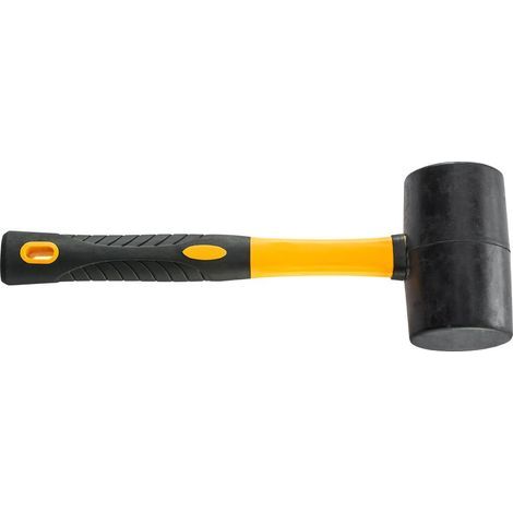 Maillet en Caoutchouc Noir 55 mm - Marteau Universel pour Carreleur, Carrossier, Maçon (1/5)