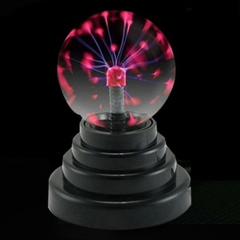 Lampe à Boule de Plasma de 3 Pouces, Lampe à Boule de Plasma Sensible au Toucher, Boule de Foudre, Lampe à Boule de Plasma Magique pour Décor de Chambre d'enfant et D'adolescent (1/5)