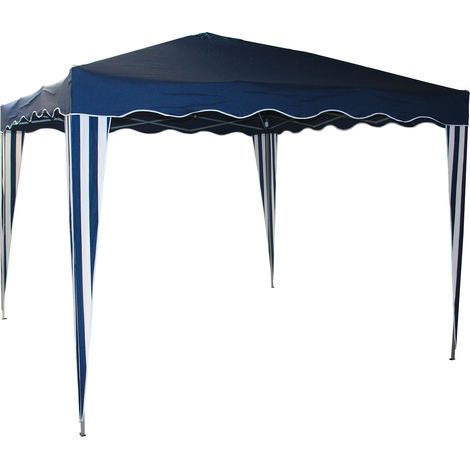 Pavillion Gartenpavillon Faltpavillon Alu/Metall 3x3m blau Garten Partyzelt (1/4)