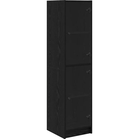 Maison Exclusive - Alacena Roble Negro 35 x 37 x 142 cm Madera co