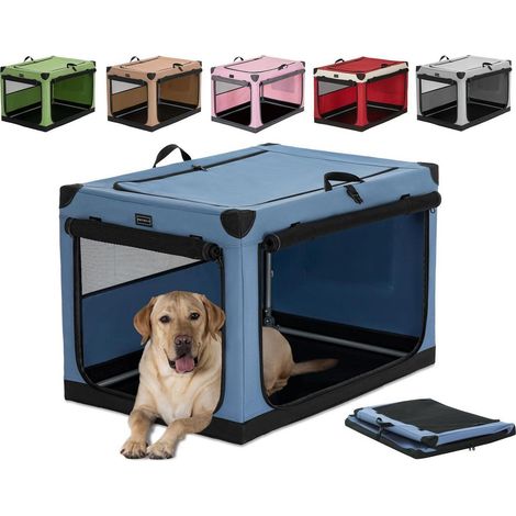 Faltbare Hundebox mit 3 Türen, verstellbarem Bezug, für kleine bis große Hunde (1/5)