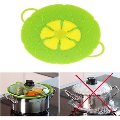 Vert couvercle anti-débordement en silicone (1/4)