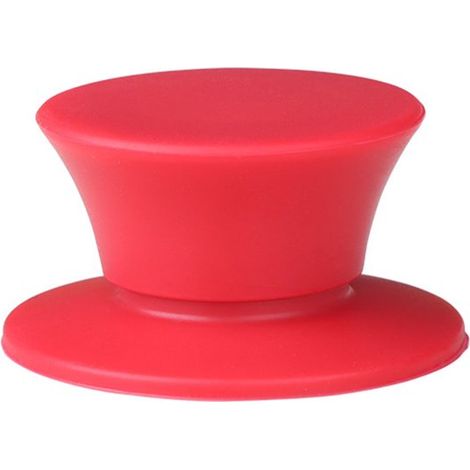 Pomo universal para tapas de ollas (juego 2), Mango repuesto resistente calor, Silicona suave tacto superficie antideslizante, 5,8 x 5,8 x 3 cm (1/2)