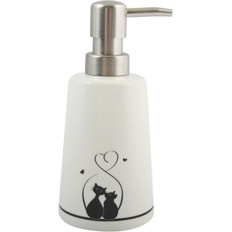 Distributeur de savon Céramique GATITOS Noir & Blanc (1/3)