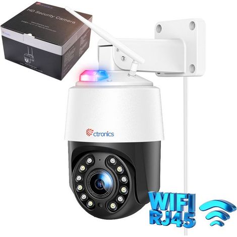 4K 8MP Caméra Surveillance Ctronics 5X Zoom Optique WiFi 2,4/5 GHz Détection Humain/Véhicule/Animaux 50m Suivi Auto Métal/Cloud (1/5)