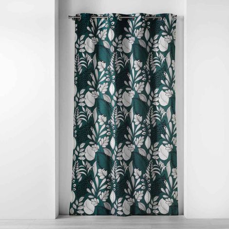 Rideau à Œillets Imprimé "Panabel" 140x240cm Bleu (1/4)