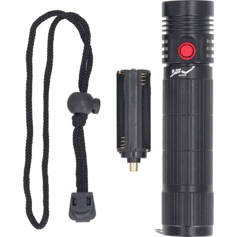 Ortviai Lampe de plongée LED 5000 lm D57 IPX8 – 3 modes, étanche 150 m, alliage d’aluminium (1/5)