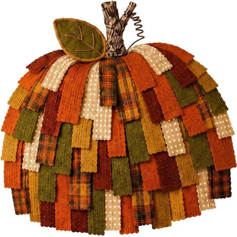 Décoration murale citrouille en patchwork d'automne pour porte d'entrée (1/5)