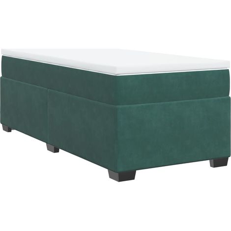Lit simple,Lit adulte,Sommier à lattes de lit avec matelas Vert foncé 90x190 cm CFW4371290 (1/5)
