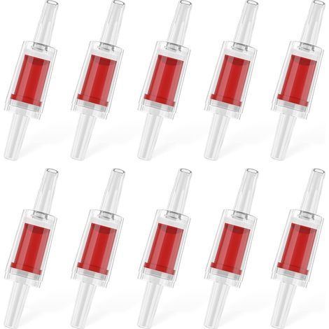 10 pièces Clapets Anti-Retour pour Aquarium pour Pompes à air courantes - Clapets unidirectionnels en Plastique Rouge pour Tubes Standard de 4-6 mm - Accessoires pour Aquariums (1/5)