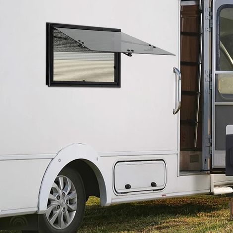 Fenêtre de caravane, fenêtre de camping-car avec store intégré et moustiquaire, fenêtre extérieure à pousser à 85° pour caravane, camping, remorque, camping-car (700 x 450 mm) (1/5)