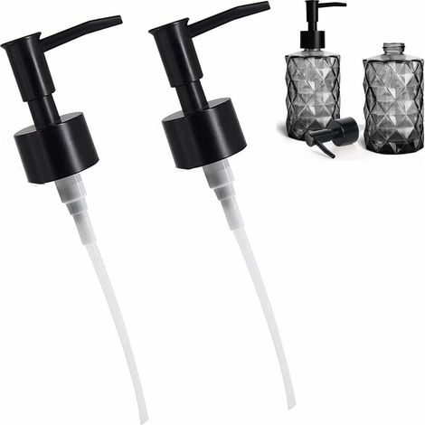 Green Mobility-Lot de 2 Têtes de Pompe de Rechange pour Distributeur Rond, Distributeur Savon Pompe Tête, Pompe de Rechange de Distributeur Liquide Vaisselle/sans BPA pour Salle de Bain/Cuisine/Liquid (1/5)