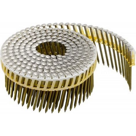 1050 CLOUS ROULEAUX PLATS 15/16° 2.3 x 50 crantés Inox A2 Bombée liaison pvc,6 rouleaux