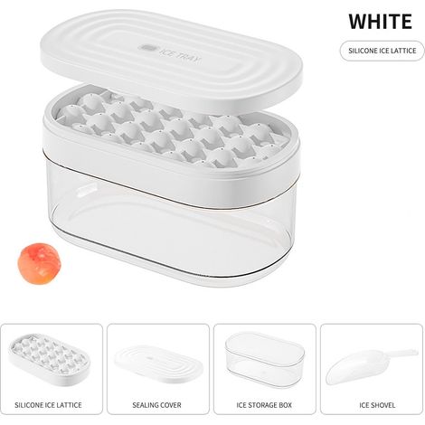 Moule À Glace En Silicone - 24 Compartiments Ronds Pour Cubes De Glace Et Sucettes - Sans BPA - Pour Congélateur - 1 Pièce (1/3)