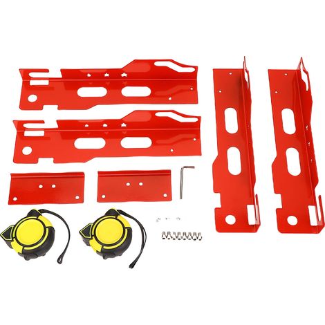 Kit d'outils d'alignement de roues robuste, mesure précise, plaque d'orteil de Construction en fer durable rouge (1/2)