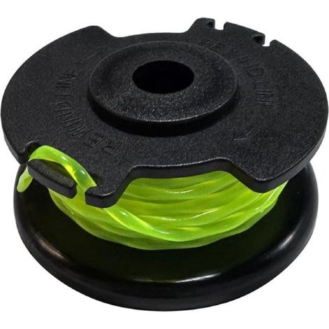 Lot de 3 bobines simple fil torsadé RYOBI 2.4mm pour coupe-bordures sur batterie RAC143 (1/4)
