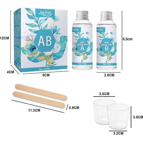 Kit de démarrage de résine époxy transparente 1:1 pour loisirs créatifs, moulage et revêtement artistique (50 ml) (1/3)
