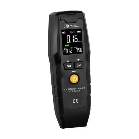 PCE-Instruments Contatore Geiger Nero con Schermo LCD da 1,73 Pollici