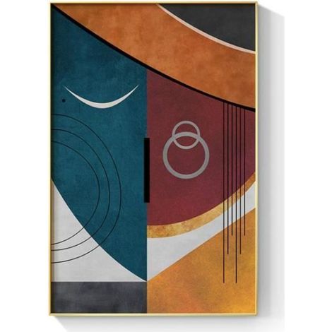 Moderne Figure Abstraite Géométrique Toile Peinture Art Contemporain Affiche Imprimer Visages Mur Art 40x50cmx3 Sans Cadre (1/4)