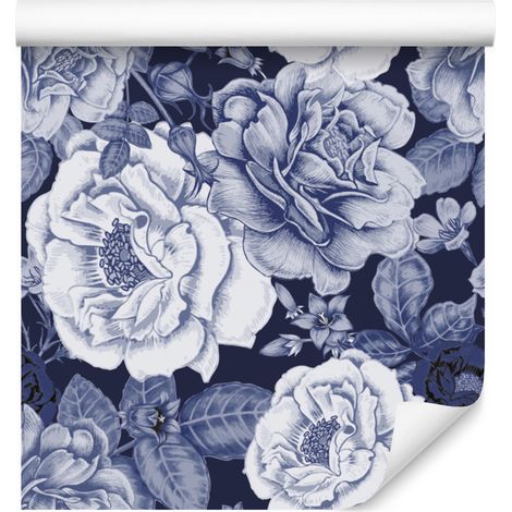 Papel pintado de peonías para salón y dormitorio, 50x1000 cm. (1/5)