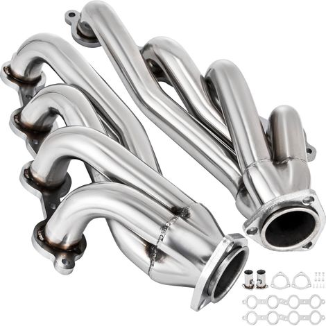 Collecteur d'Échappement Inox pour Universal LS Swap S10 Moteurs V8 Seulement 4,8/5,3/5,7/6,0/6,2 L Kit de Collecteur Échappement avec Joints 57x34x14 cm Pièce de Remplacement pour Camion SUV (1/5)