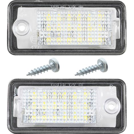 Luces de matr铆cula LED para Audi A3, A4, A6, A8 y Q7 (juego de 2) + 2 tornillos (1/5)