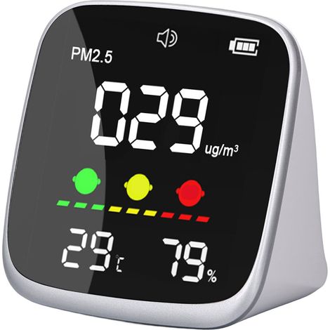 Testeur de qualité de l'air portable haute précision PM2.5, détecteur de température et d'humidité pour la maison (1/5)