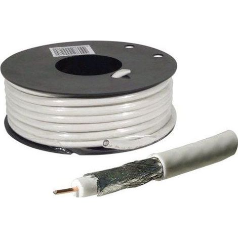 exertis Connect Rouleau de câble antenne TV ou Satellite 75 Ohms - 15m (830310)