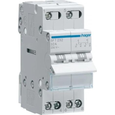 Hager SFT240 Modulares Um switches grau 40A 230V