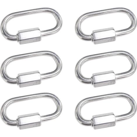 BRAVIX A set of 6 M4 stainless steel quick connecting rods with stainless steel lock buckles with oval screws, very durable, suitable for outdoor/indoor, camping, and hiking (1/5)