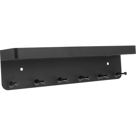 Étagère de Rangement Murale en Acier Inoxydable Noire (1/5)